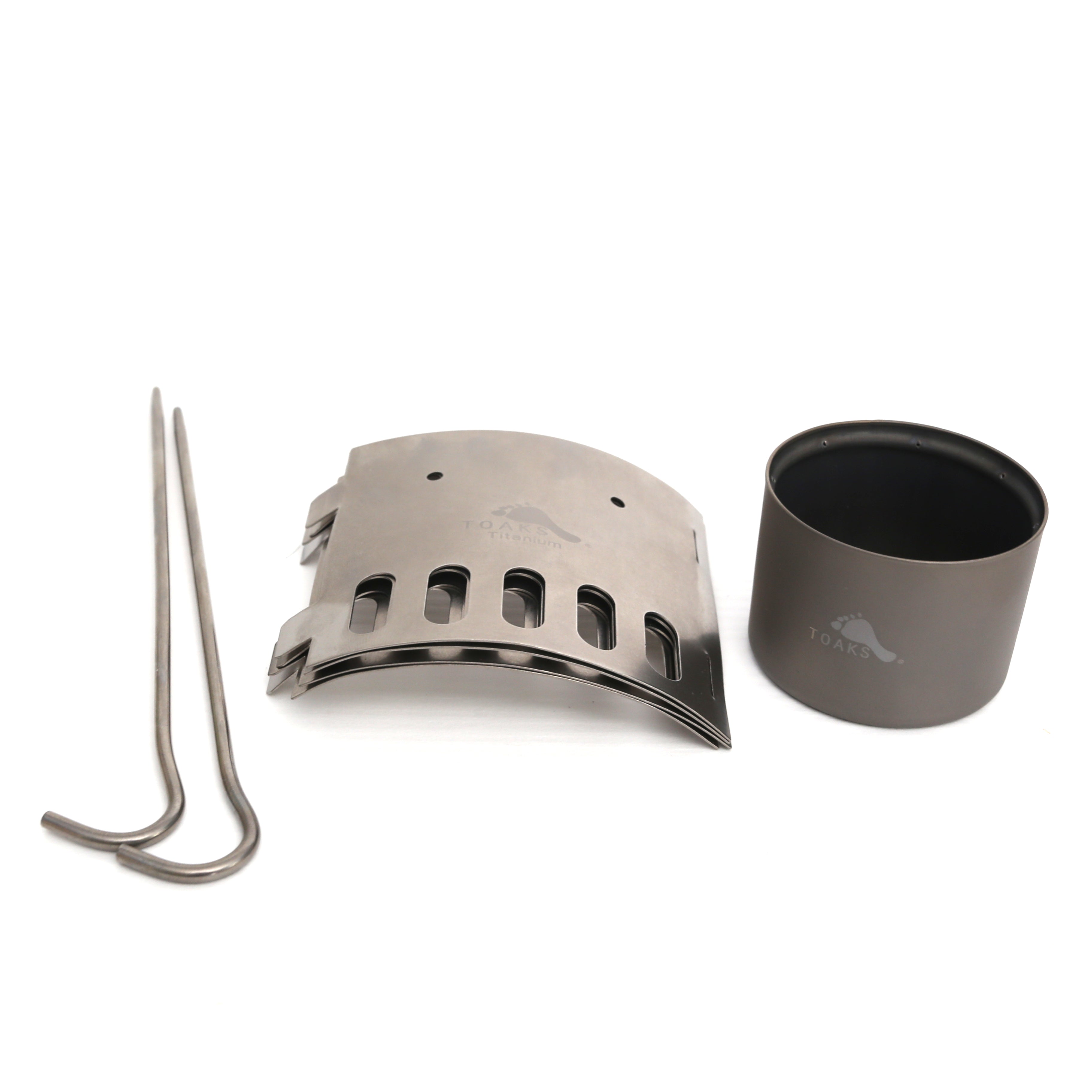 TiStand - TOAKS Titanium Alcohol Stove Dual Stand and Windscreen
