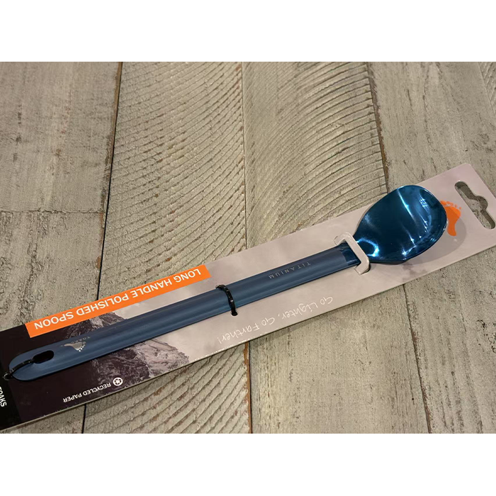 Toaks Titanium Long Handle Spoon with Polished Bowl
