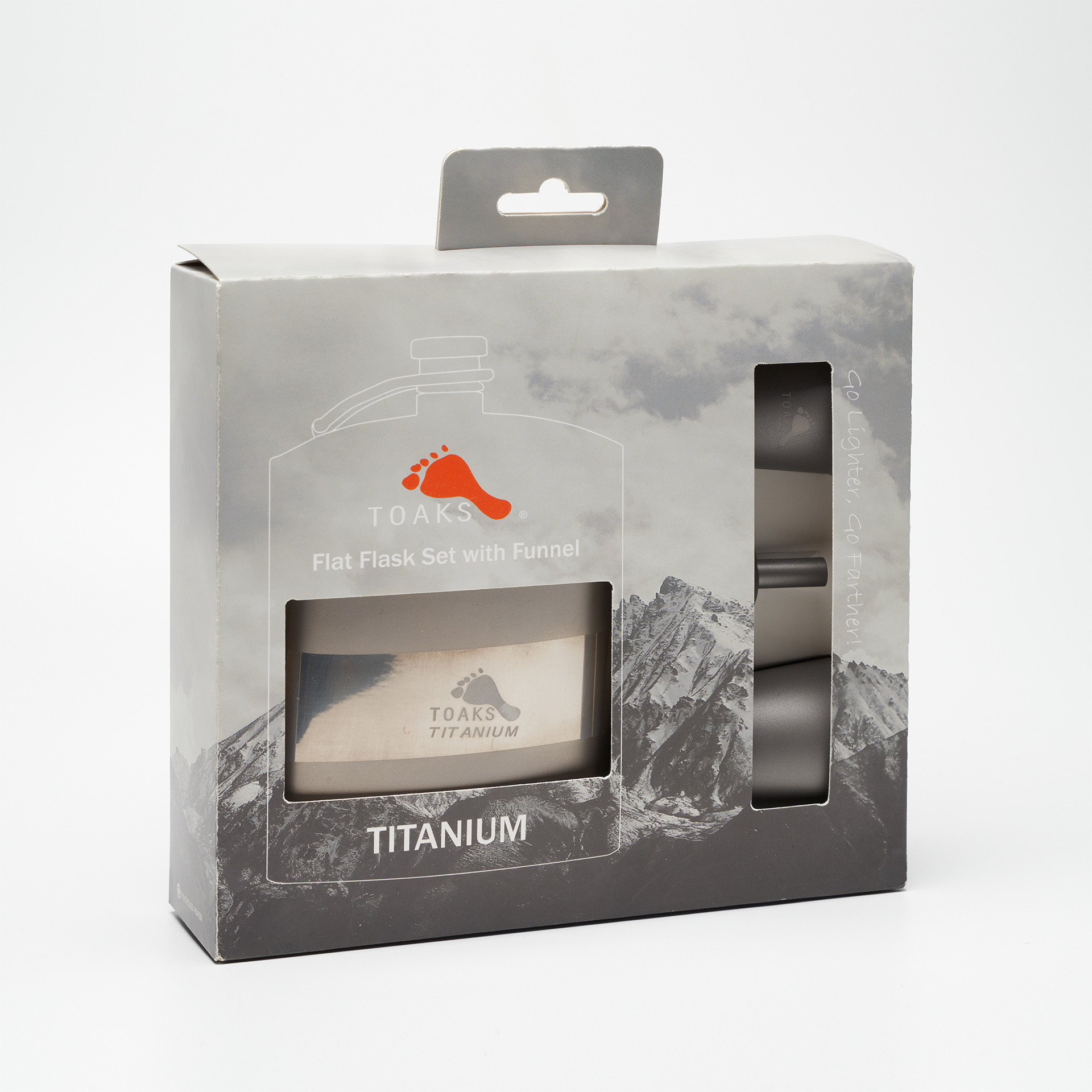 TOAKS Titanium Flat Flask Set
