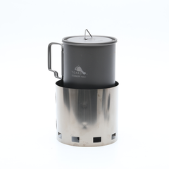 Toaks Windscreen Stand, Alcohol stove and Pot-750 Combo