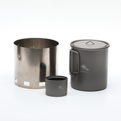 Toaks Windscreen Stand, Alcohol stove and Pot-750 Combo