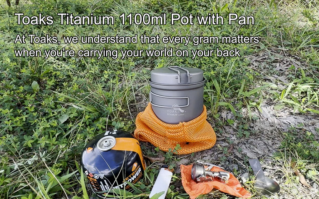 Toaks Titanium 1100ml Pot with Pan